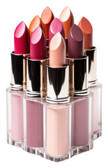 Sticker - PNG Lipstick cosmetics transparent background arrangement.