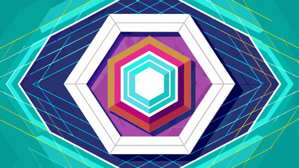 Abstract white hexagon geometric background. vector design