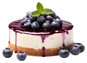 Canvas Print - PNG Cheesecake blueberry dessert fruit.