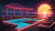 © Lzanne Studio - illustrative albedo sun deck animated retro neon