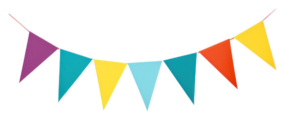 Canvas Print - PNG Party banner flag white background clothesline celebration.