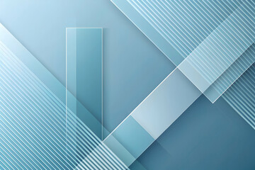 Poster - crystalline geometry: a cool-toned abstract background with overlapping geometric shapes, lines, and