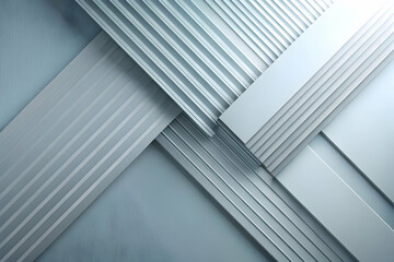 Poster - Intersecting Lines: Metallic Minimalism - A study in modern simplicity, featuring the interplay of light and shadow on geometric forms.
