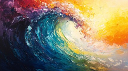 Canvas Print - Abstract Wave of Colors