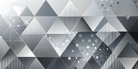 Poster - Abstract Geometric Background: Monochromatic, geometric shapes and patterns blend seamlessly in this minimalist backdrop, evoking a sense of modern sophistication and technological advancement. 