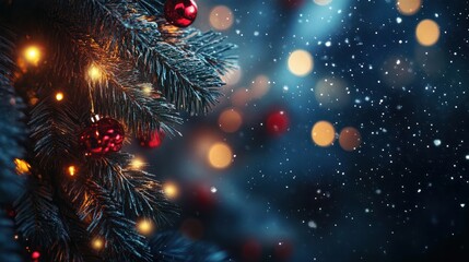 Wall Mural - abstract light new year or christmas background for advertising with copy space and place for text. 