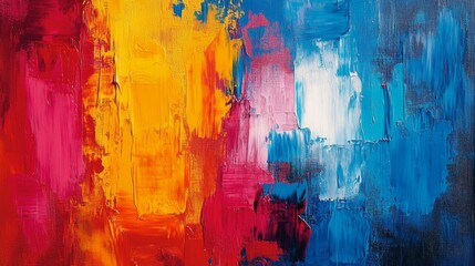 Wall Mural - Abstract Colorful Oil Painting