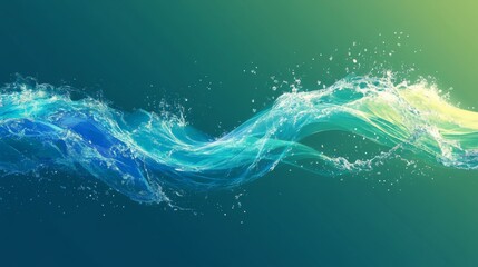 Wall Mural - Abstract Water Wave