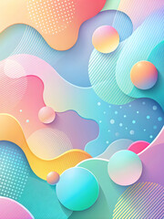 Poster - abstract fluid shapes: a mesmerizing abstract background with a vibrant color palette of pastel hues