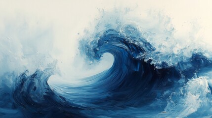 Canvas Print - Abstract Ocean Wave Painting