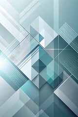 Poster - abstract geometric pattern: a mesmerizing abstract geometric pattern composed of overlapping blue an
