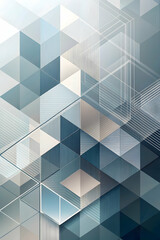 Poster - abstract geometric pattern: a mesmerizing abstract geometric pattern composed of overlapping blue an