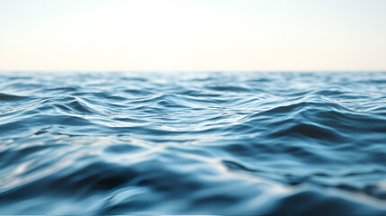 Calm Blue Water Surface, Perfect for Backgrounds and Designs