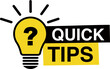 © 愛雯 黃 - Quick tips sticker. Quick tips badge with lamp.