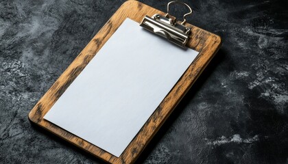 Minimalist Blank Clipboard: Versatile Template for Creative Marketing and Eco-Friendly Campaigns. Abstract Design with Clean Copy Space, Ideal for Menu Displays, Promotional Flyers, and Elegant Graphi