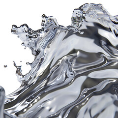 Silver Liquid Splash