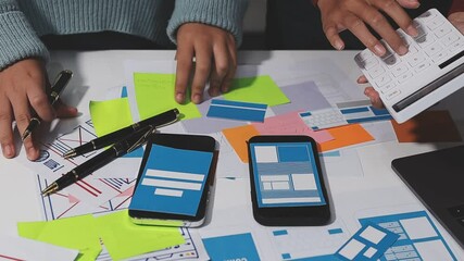 The designer team is designing the uxui system to make the uxui system work well on new phones and support system updates. Website development concept UI UX front end designer