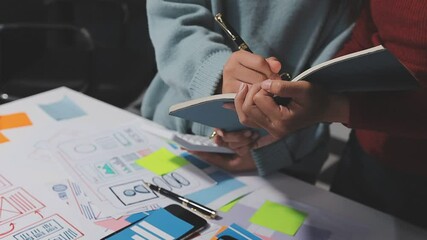 The designer team is designing the uxui system to make the uxui system work well on new phones and support system updates. Website development concept UI UX front end designer