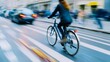 © Togrul - Motion-blurred cyclists illustrate speed, navigating bike lanes for eco-friendly transport.