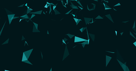 Poster - Abstract background with connecting dots and lines. Network connection structure. Data technology and scientific illustration. Plexus effect. 3D vector illustration