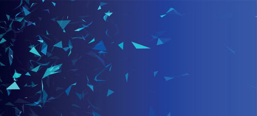 Poster - Abstract background with connecting dots and lines. Network connection structure. Data technology and scientific illustration. Plexus effect. 3D vector illustration