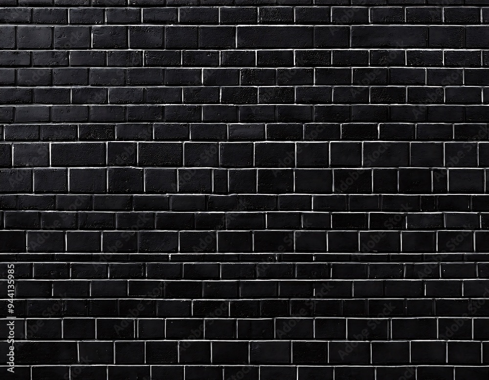 vector realistic isolated seamless pattern black brick wall background ...