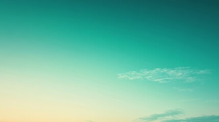 Poster - Beautiful gradient sky blending green and blue tones