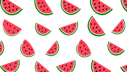 A seamless pattern with watermelon