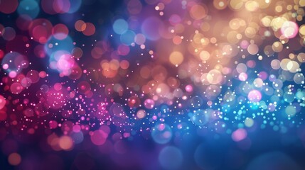 Aufkleber - Brightly colored particles creating a dynamic background effect