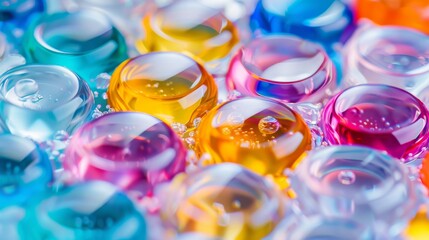 Poster - Diverse colored stem cells on a clean surface