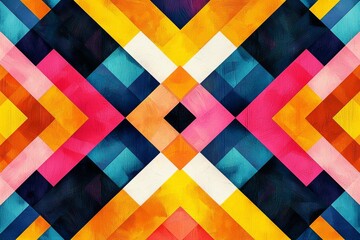 Abstract Geometric Pattern with Vibrant Colors created with Generative AI