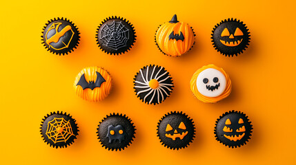 cupcake in Halloween theme , Halloween party .