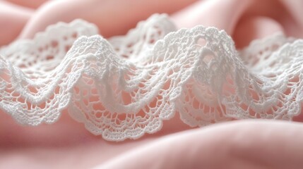 Sticker - Delicate white lace trim with intricate design soft and flowing