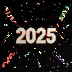 Wall Mural - Happy New Year 2025 