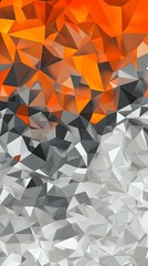 Wall Mural - Abstract grey orange triangle pattern background 