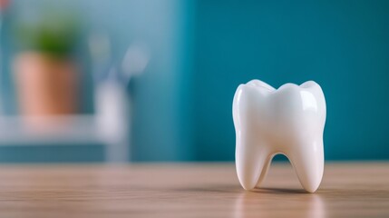 A tooth on the table dental care