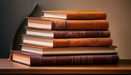 Wall Mural - stack of old books