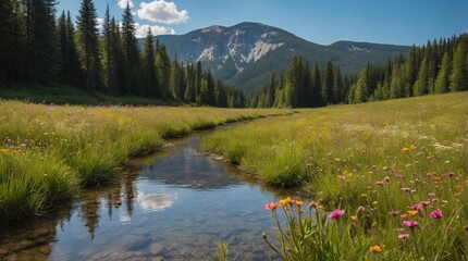 Wallpaper summer in the mountains