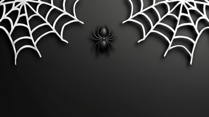 A spider web with a black spider on it