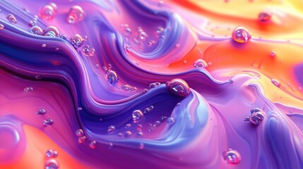 Poster - Abstraction paint in a 3D cartoon rendering