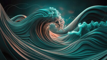 Poster - Dynamic Wave Patterns: A Composition of Swirling and Twisting Interactions in Popular Science and Education.