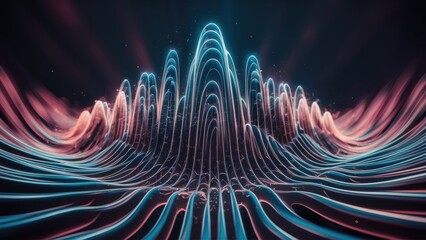 Poster - Dynamic Wave Vibration and Propagation Pattern - Conceptual Representation in Modern Science and Research.