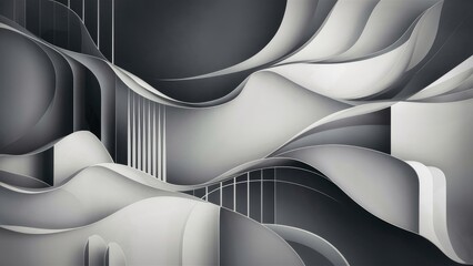 Poster - Elegant abstract background in shades of gray and white.