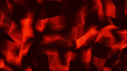 Poster - Abstract background with connecting dots and lines. Network connection structure. Geometric triangle background. Data technology and scientific illustration. Weave effect. 3d rendering. Animation 4K.