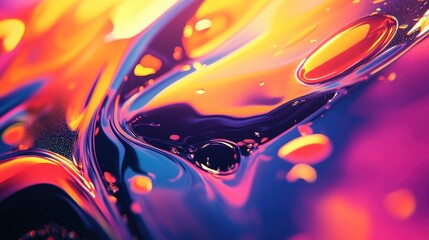 Poster - Close up of a vibrant abstract background featuring a visually striking computer generated design