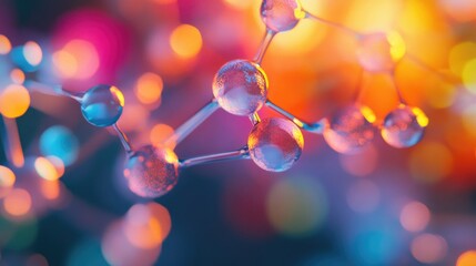 Poster - Abstract 3D visualization of molecular structure
