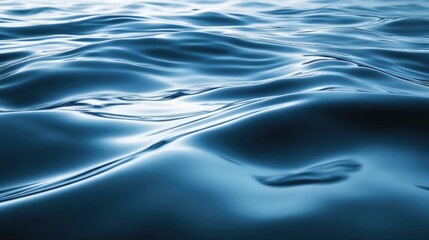 Poster - Blue Sine Waves with Reflections