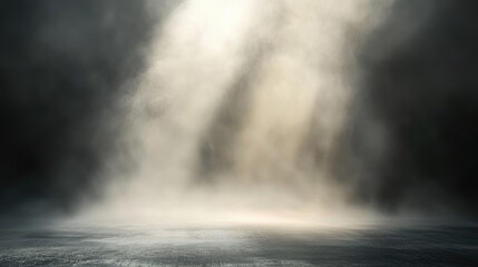 Poster - Background display with a spotlight effect highlighting fog or haze