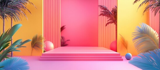 Poster - 3D generated promotional backdrop