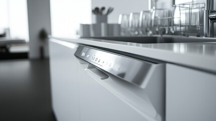 Sticker - Modern Kitchen Design with Integrated Dishwasher